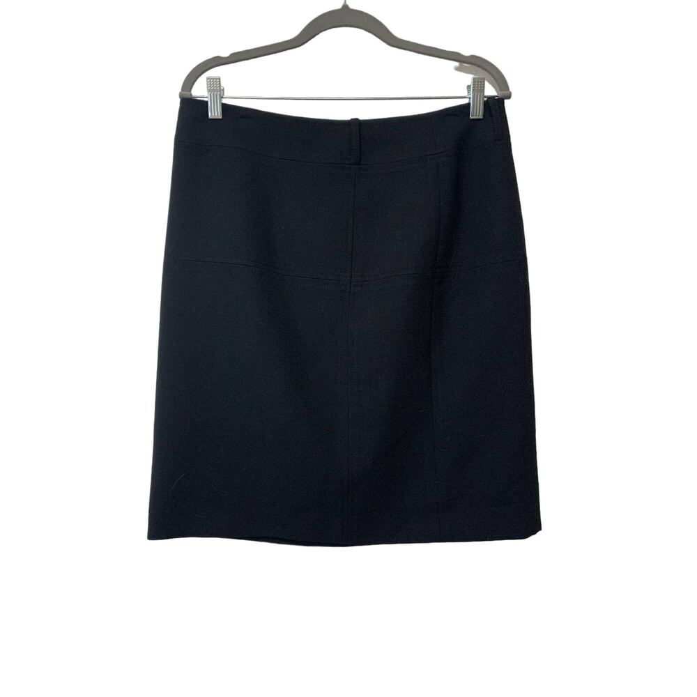 Tory Burch Black Wool Pencil Skirt Size 10